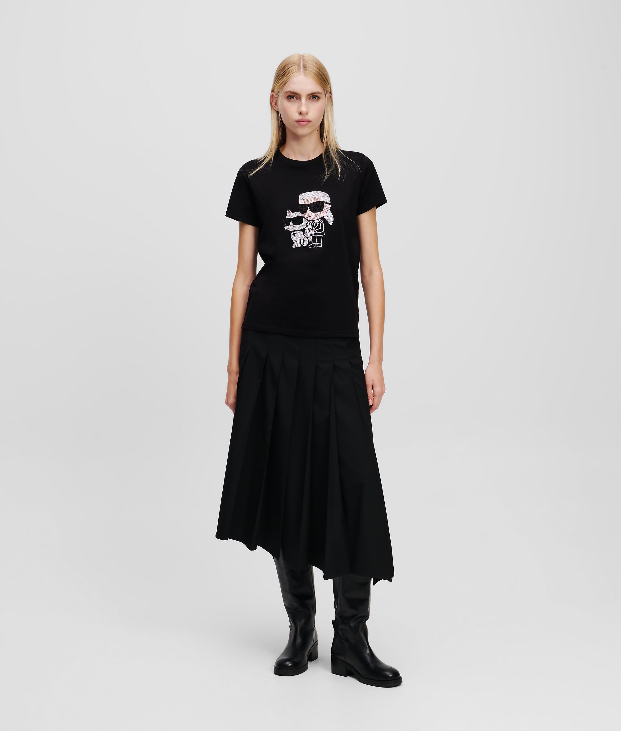 IKON KARL & CHOUPETTE RHINESTONE T-SHIRT - Image 4