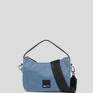 KLJ BOX LOGO COATED MINI HOBO BAG