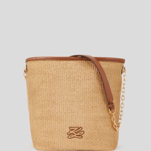 K/Autograph woven medium bucket bag