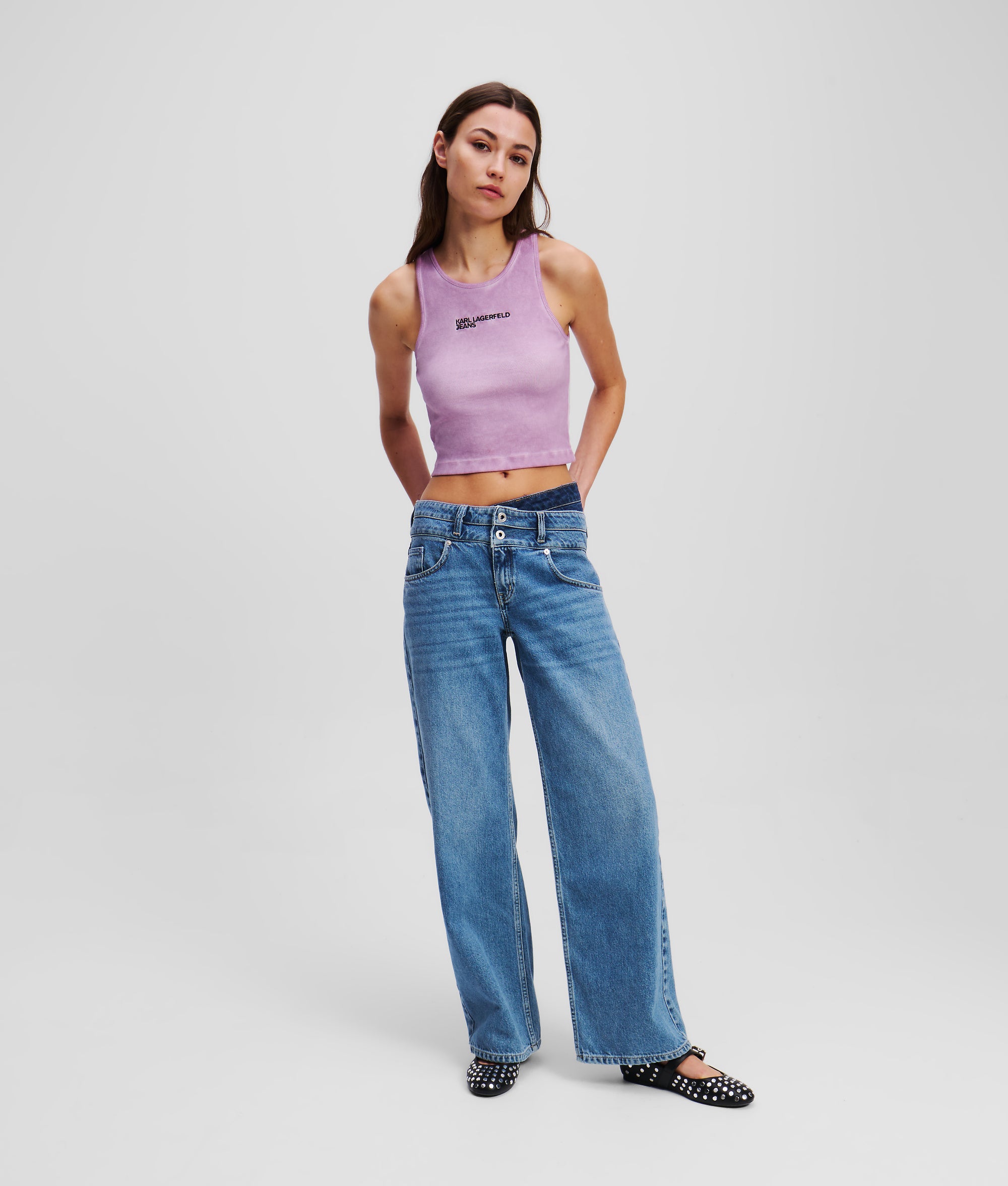 DOUBLE-WAIST RELAXED JEANS