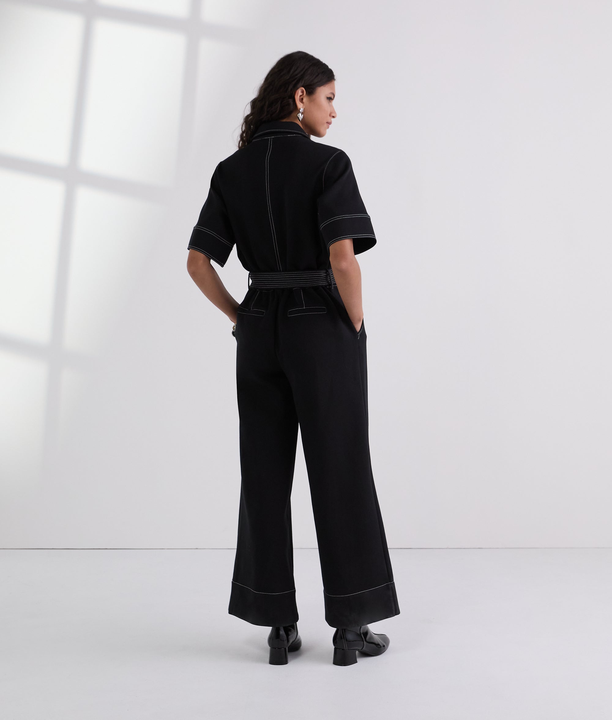 CONTRAST STITCH JUMPSUIT - Image 3