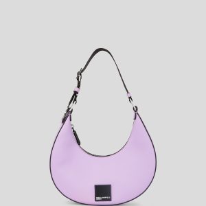 KLJ BOX LOGO HALF-MOON SHOULDER BAG