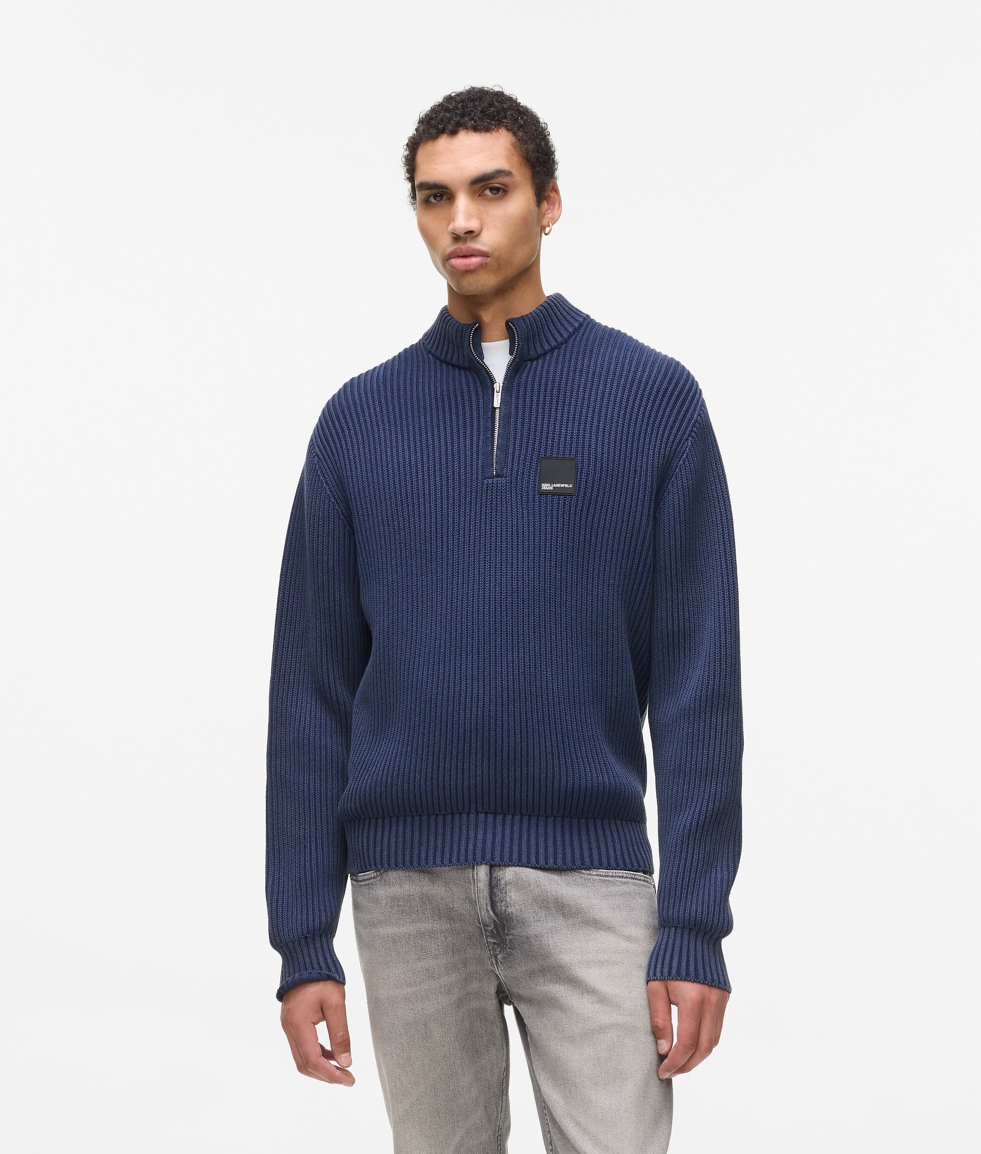 Relaxed half-zip sweater