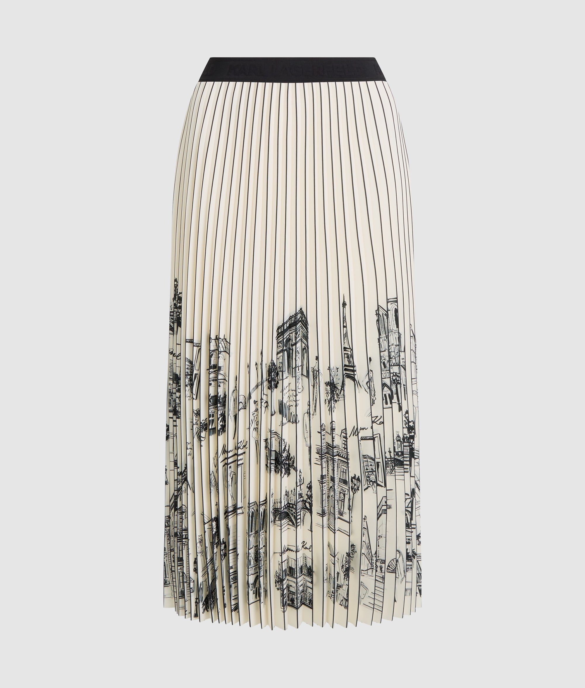Paris sketch pleated skirt - Image 6