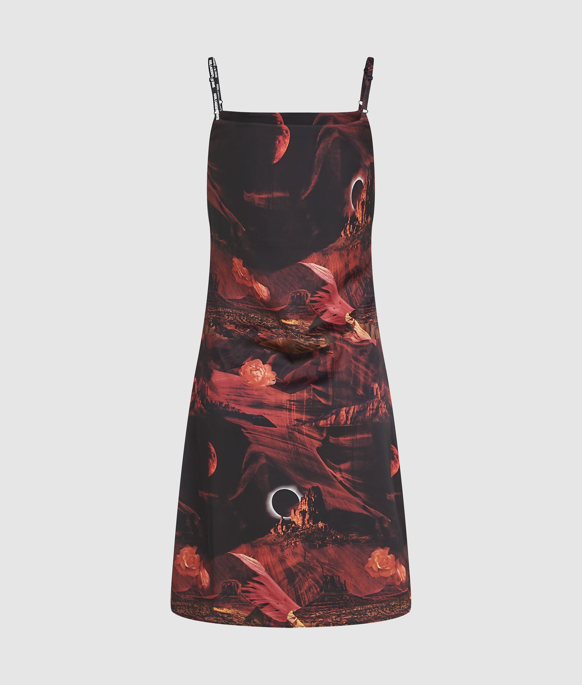 All-over-print satin dress - Image 6