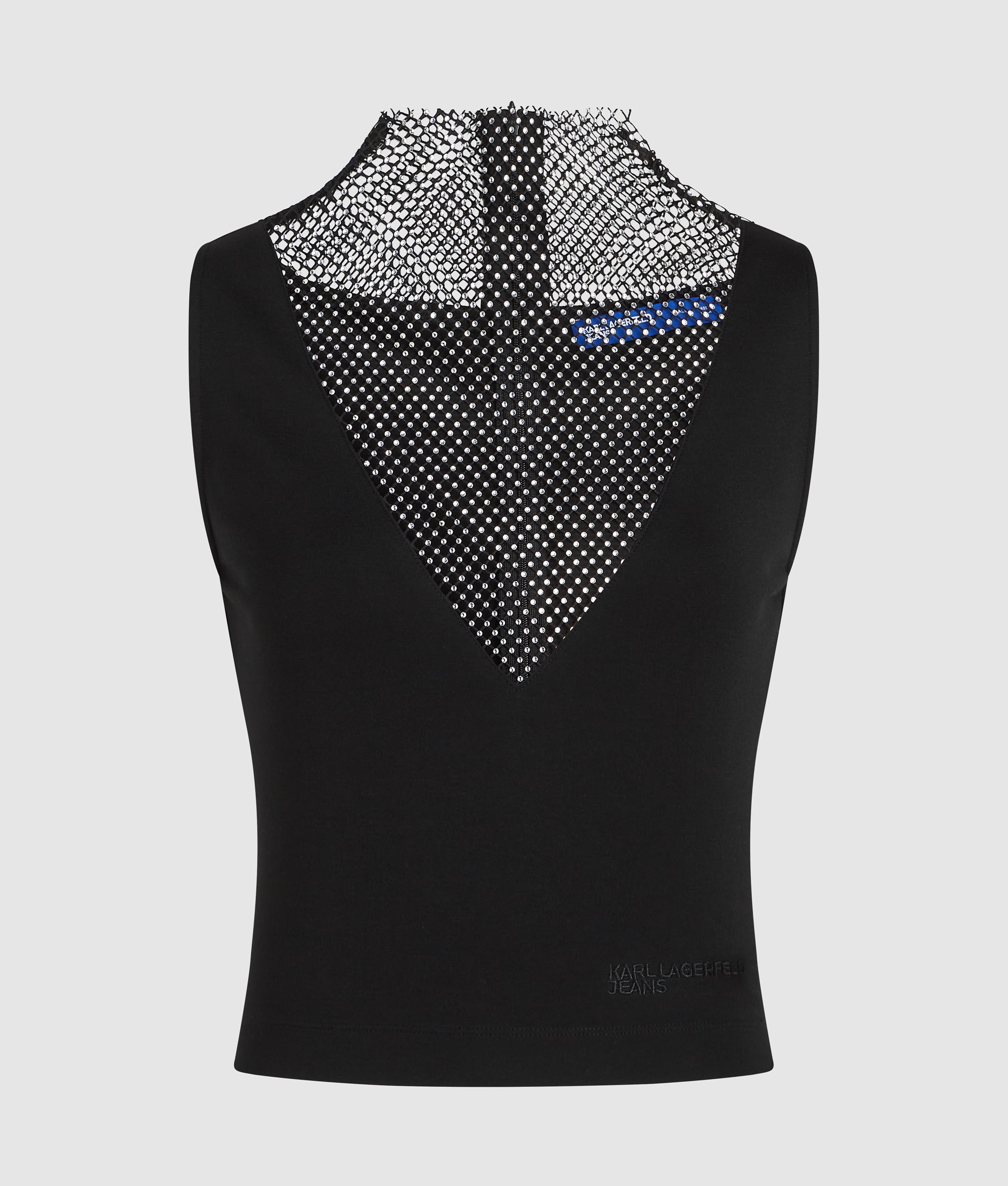 V-neck rhinestone mesh top - Image 5