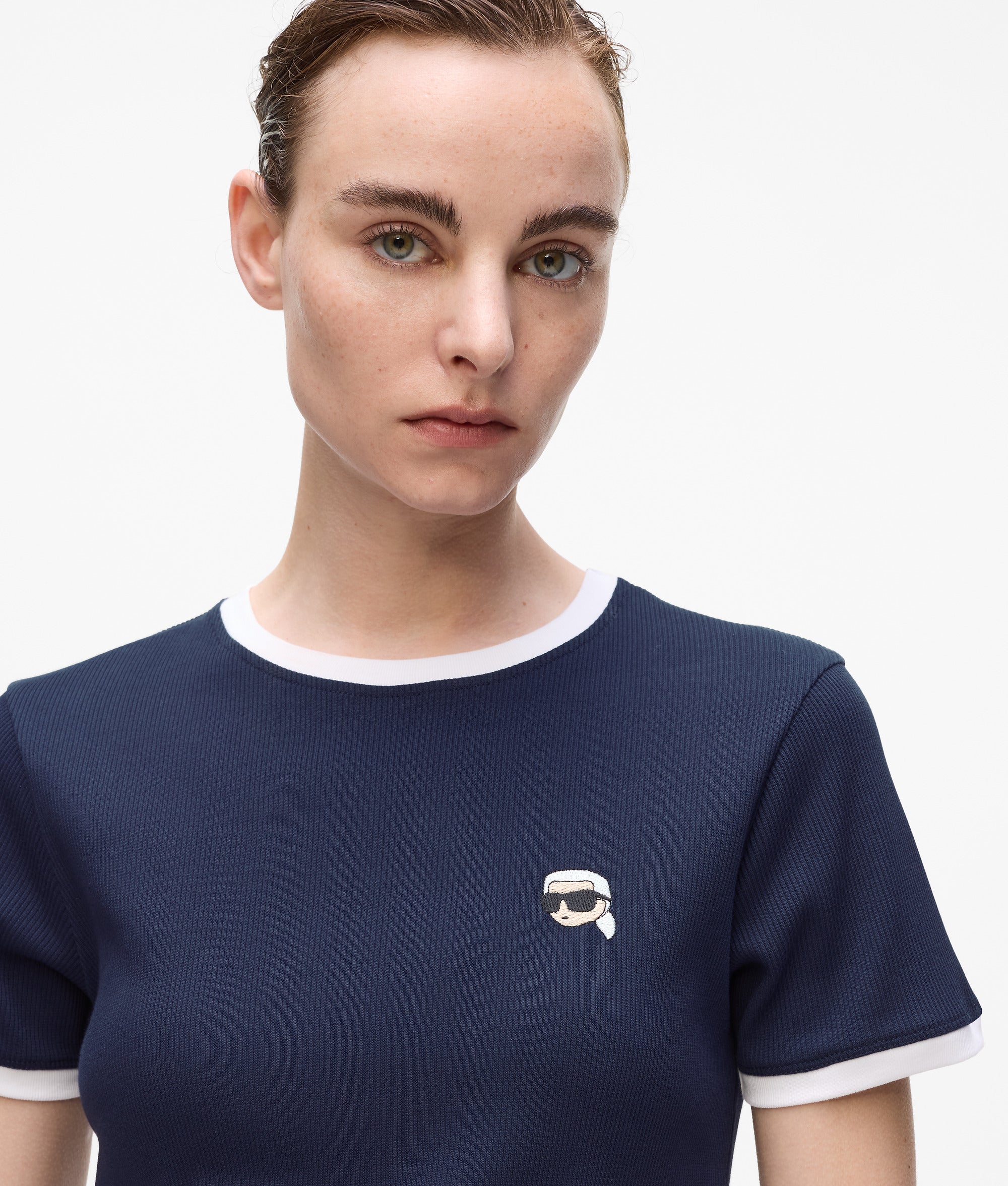 Ikon slim fit rib T-shirt - Image 3