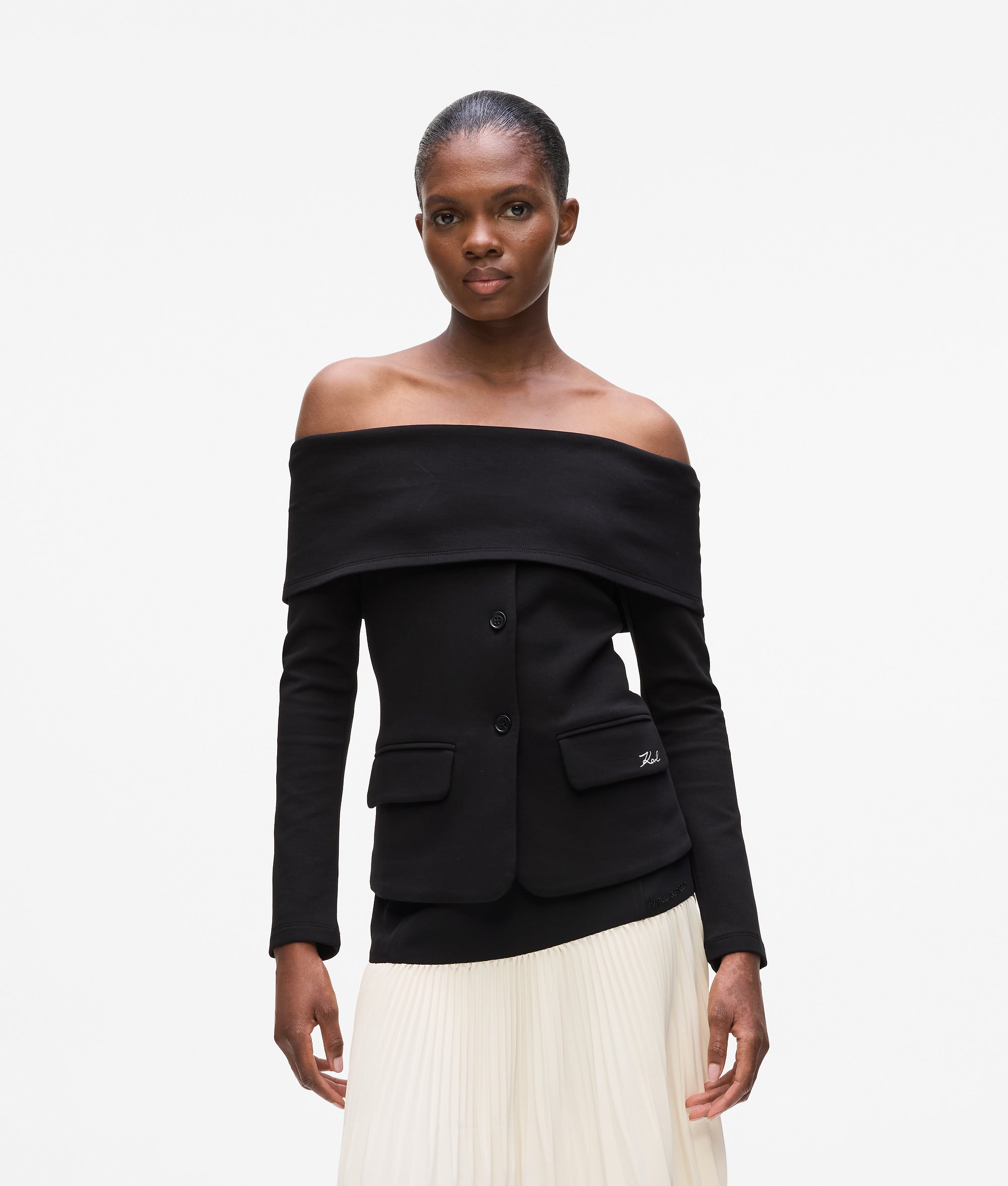 Off-shoulder sweatshirt