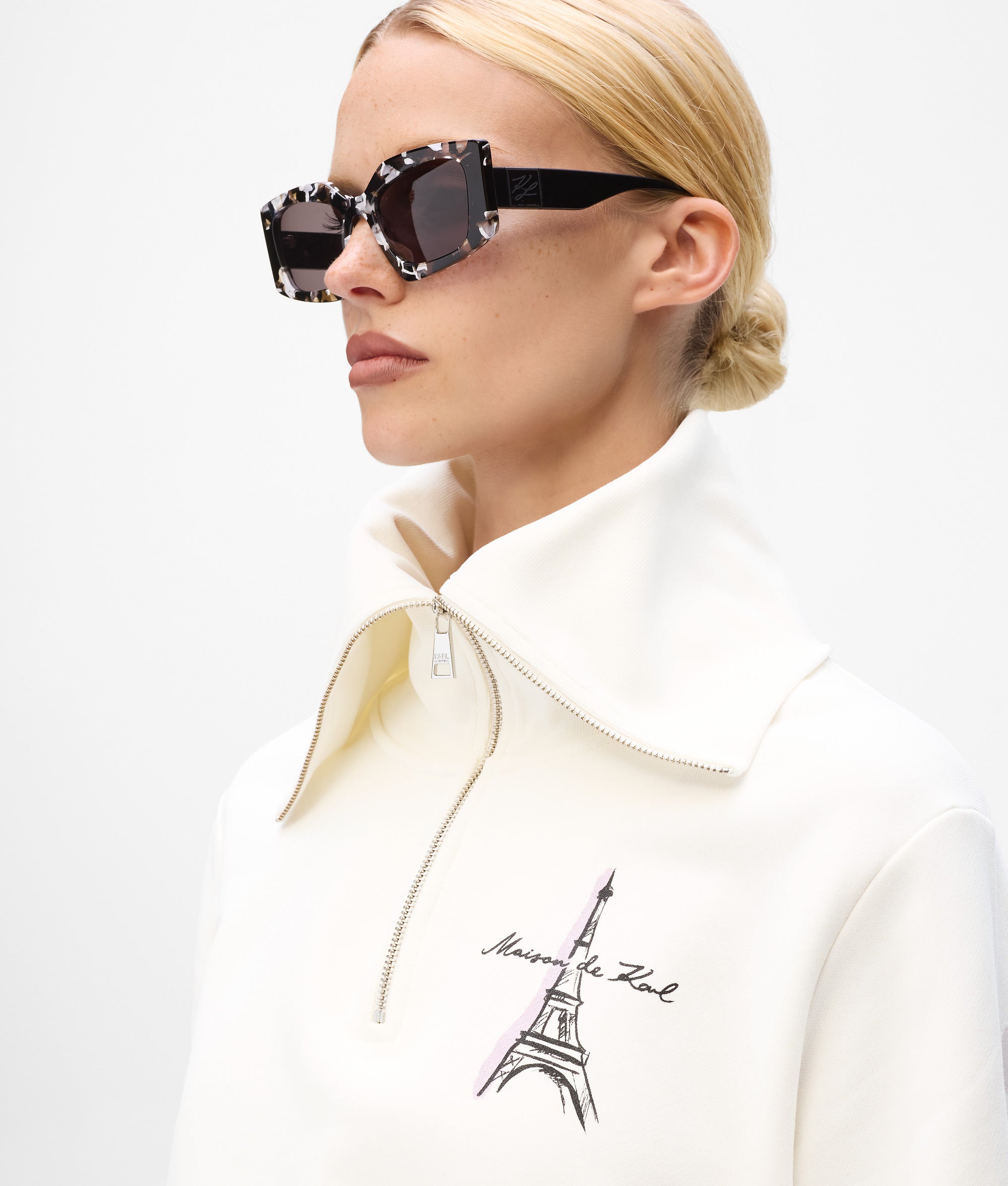 Paris sketch half-zip sweatshirt - Image 3