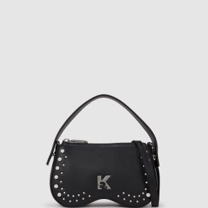 Sunglasses studded top handle bag