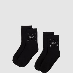 Signature gemstone socks ?C 2 pack