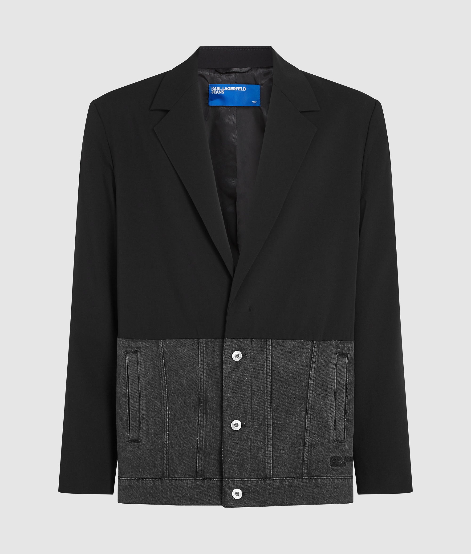Denim panel blazer - Image 5