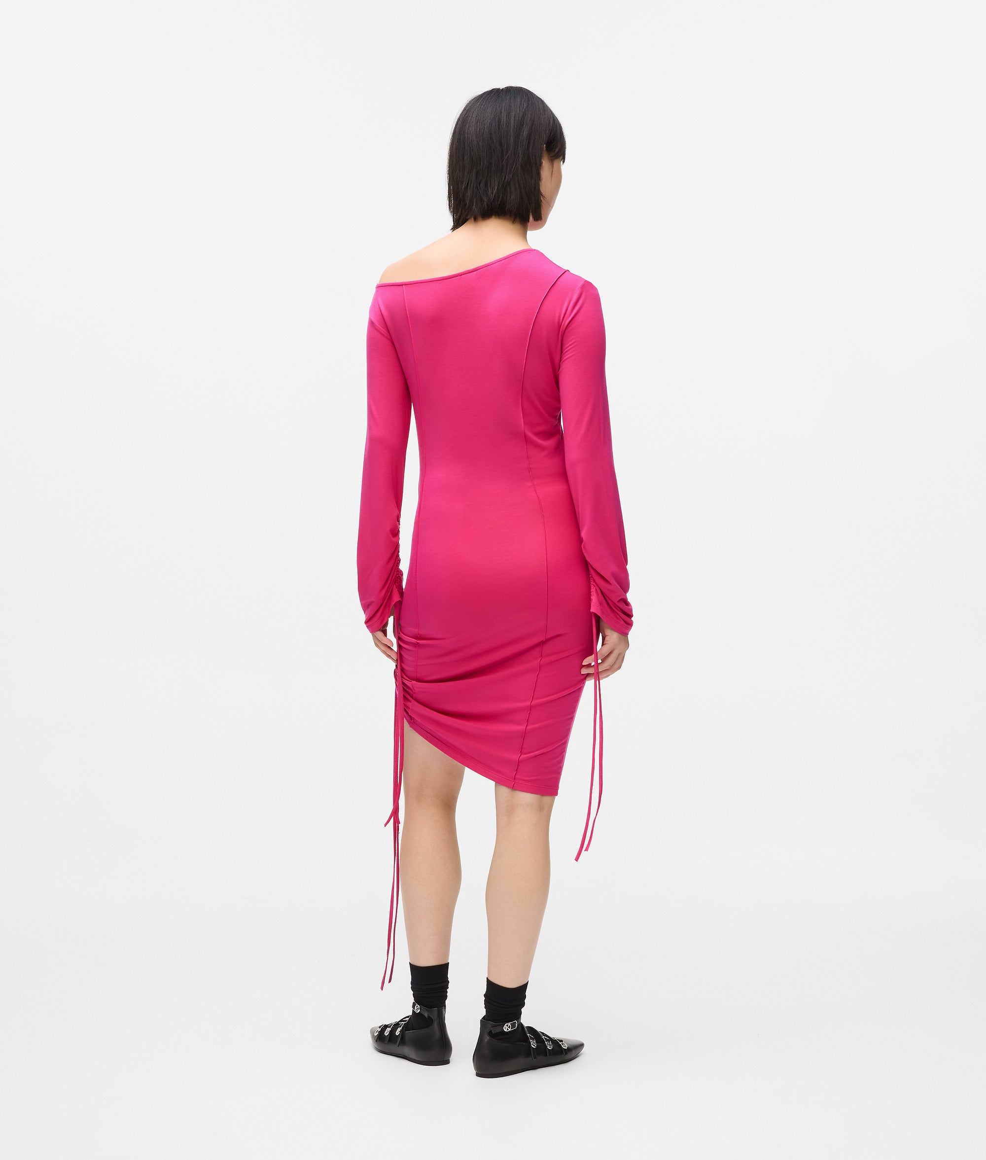 Off-shoulder drawstring dress - Image 3