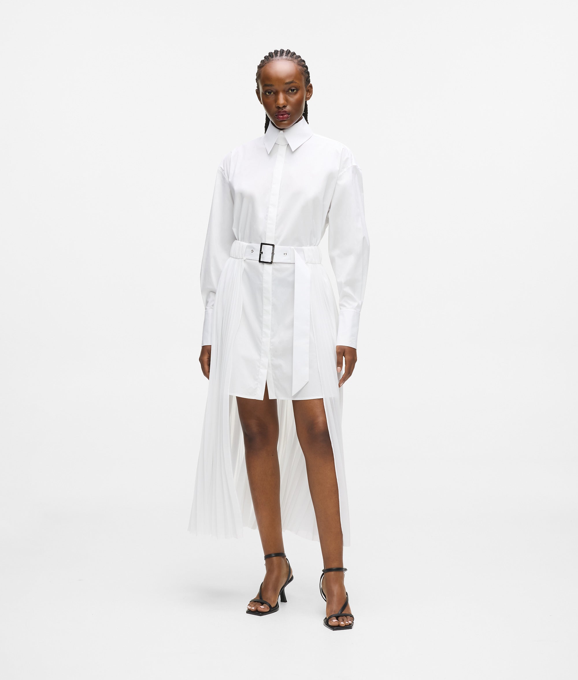 Pleated panel shirt dress - Image 5
