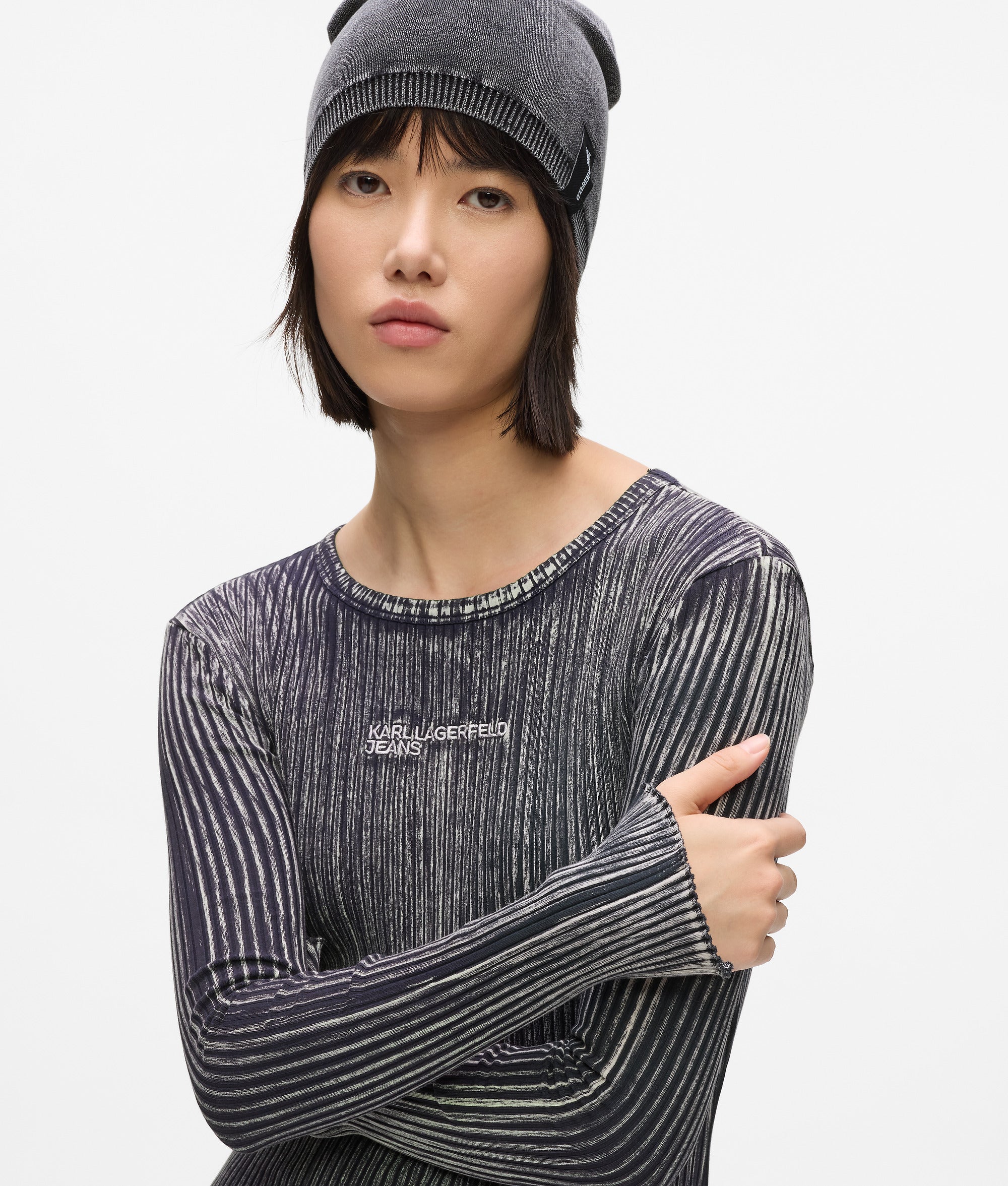 Ribbed long-sleeved dress - Image 2