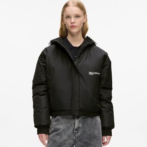 Lightly padded hooded jacket