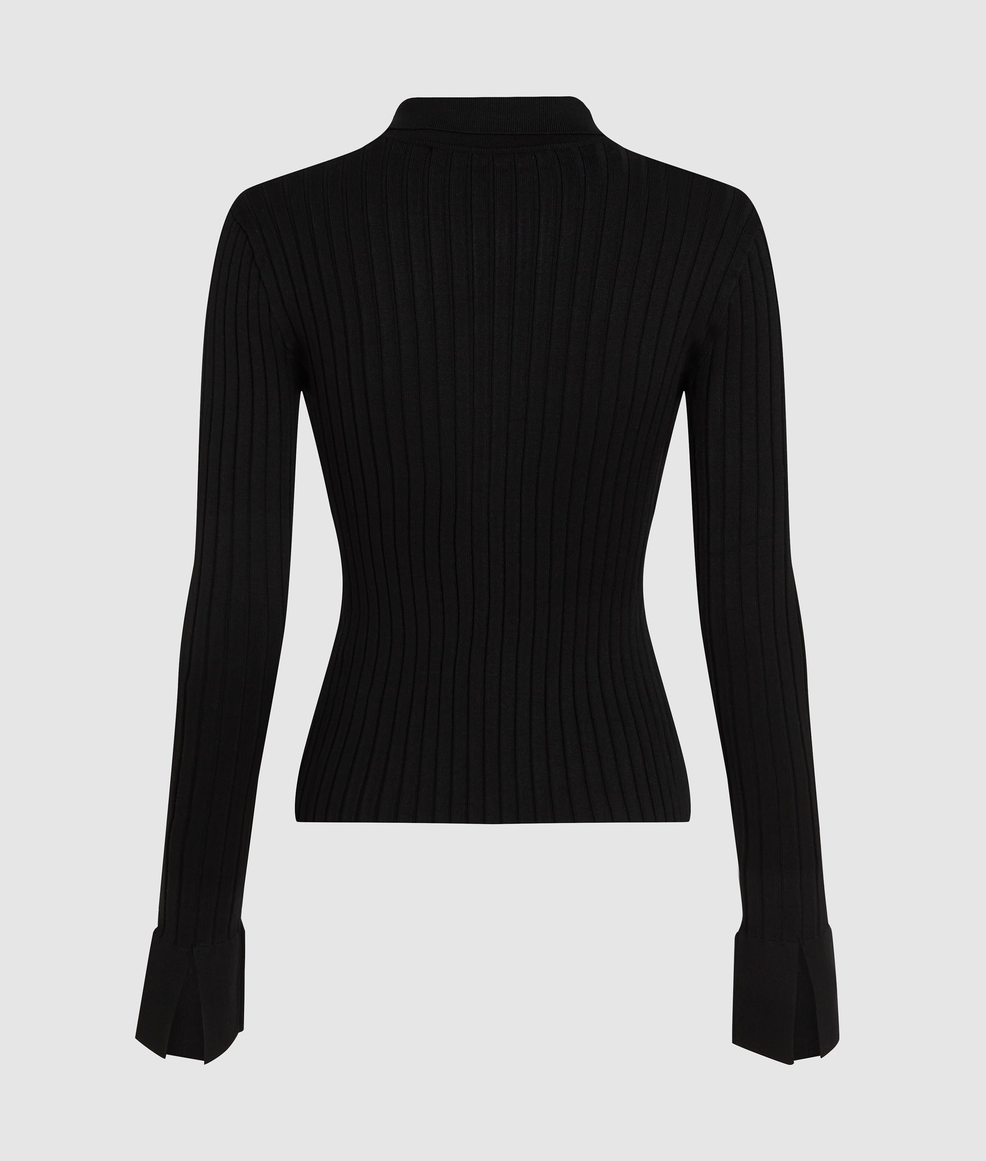 Long-sleeved knitted polo shirt - Image 6