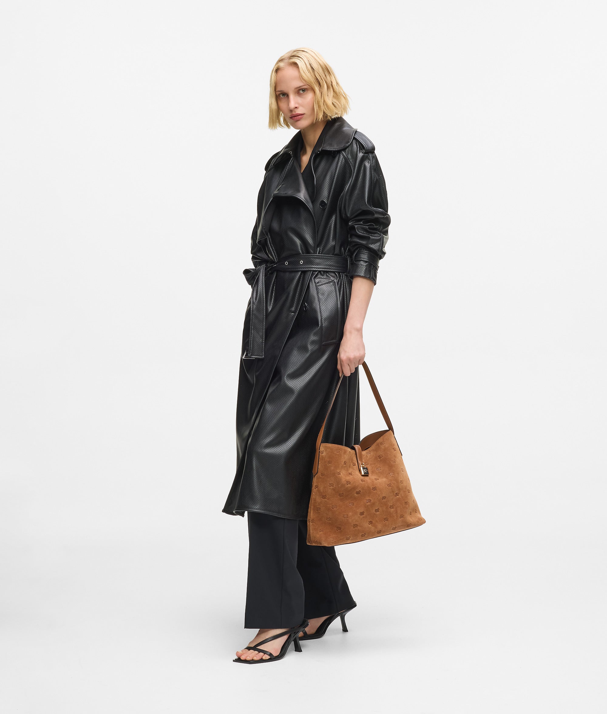 K/Autograph padlock suede hobo bag - Image 2