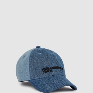 Two-tone light denim cap