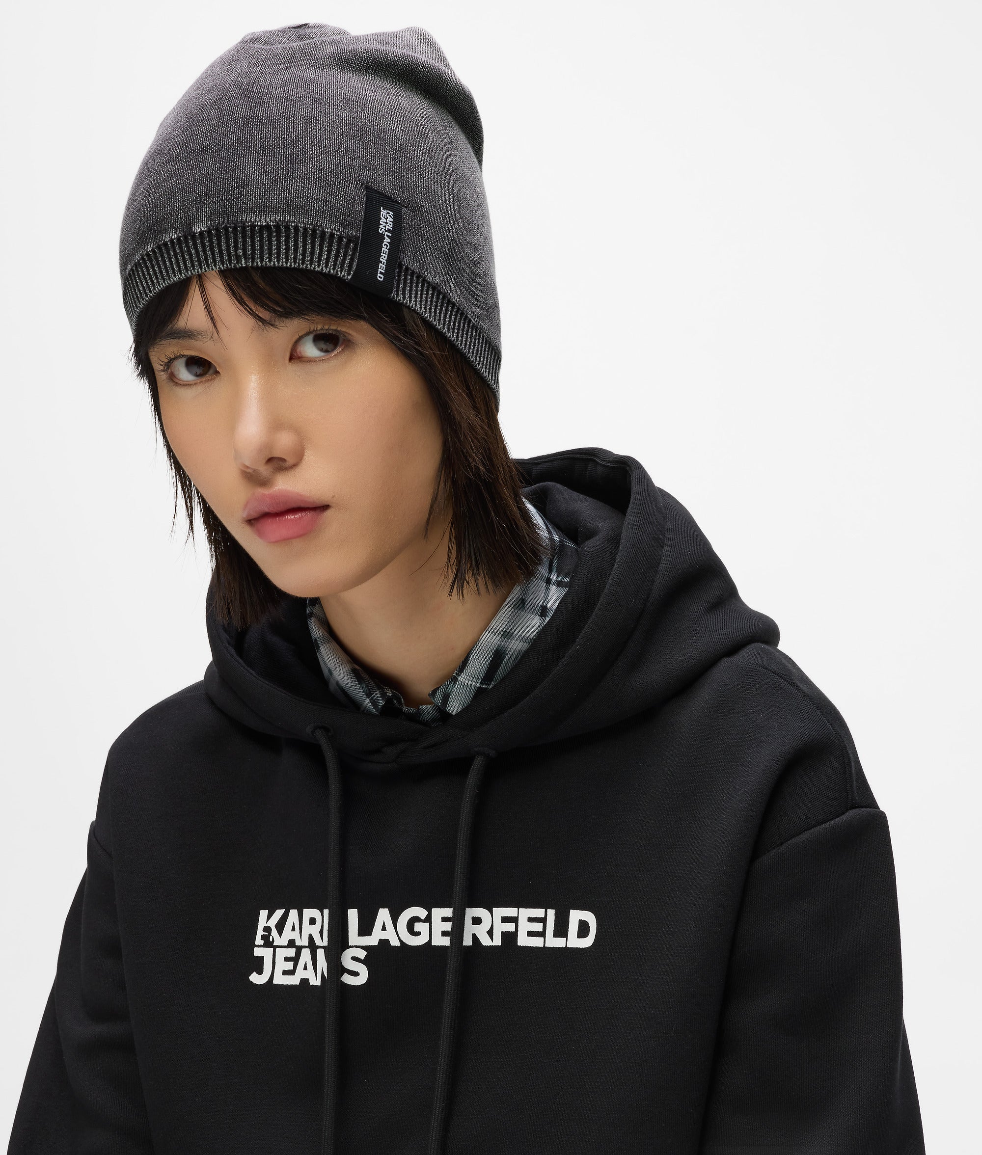 Washed logo patch beanie - Image 2